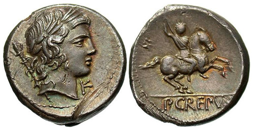 crepusia roman coin denarius